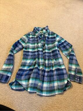 Plaid Button-Down Shirt in Blue & Green - Casual Men's Shirt
